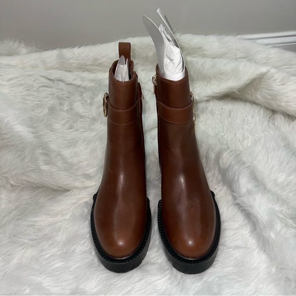 COACH Lacey Boot Chelsea Style Ankle Boot in Dark Saddle Size 9.5 - Picture 4 of 16